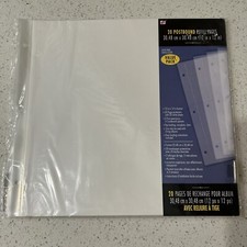 Scrapbook Refill Paper 12x12 Westrim Crafts 20 Postbound Pages Protectors Sheets