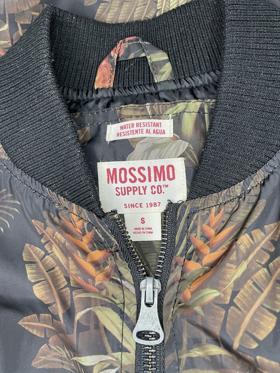 Mossimo Zip Front Jacket S All Over Print Tropical Pineapple