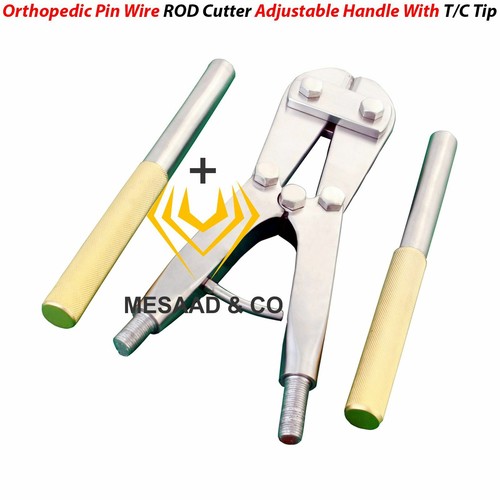 Orthopädischer Pin Drahtstabschneider verstellbarer Griff mit TC-Spitze 18 Zoll chirurgischer Inst - Bild 3 von 3