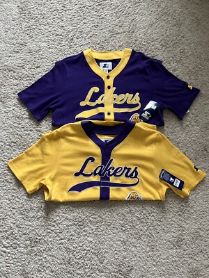 Starter Retro Vintage Los Angeles Lakers Baseball Jersey Size