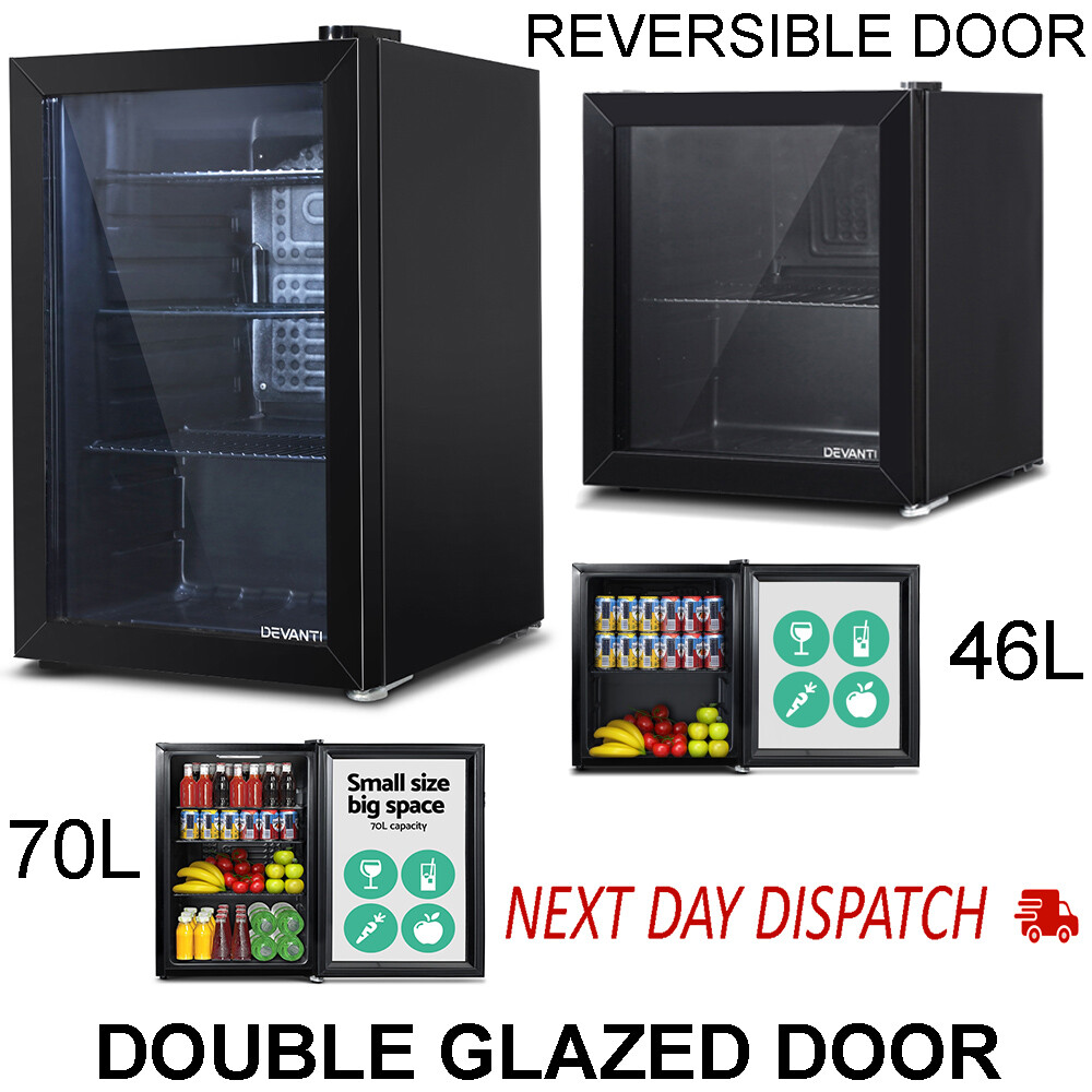 Mini bar fridge glass door sales