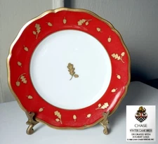 Lynn Chase WINTER GAME BIRDS -RED  6 1/2" Bread Plate(s) Mint!
