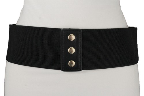 Women Fashion Wide Corset Belt Hip High Waist Front Ties Elastic Fabric Chic S M - Picture 3 of 5