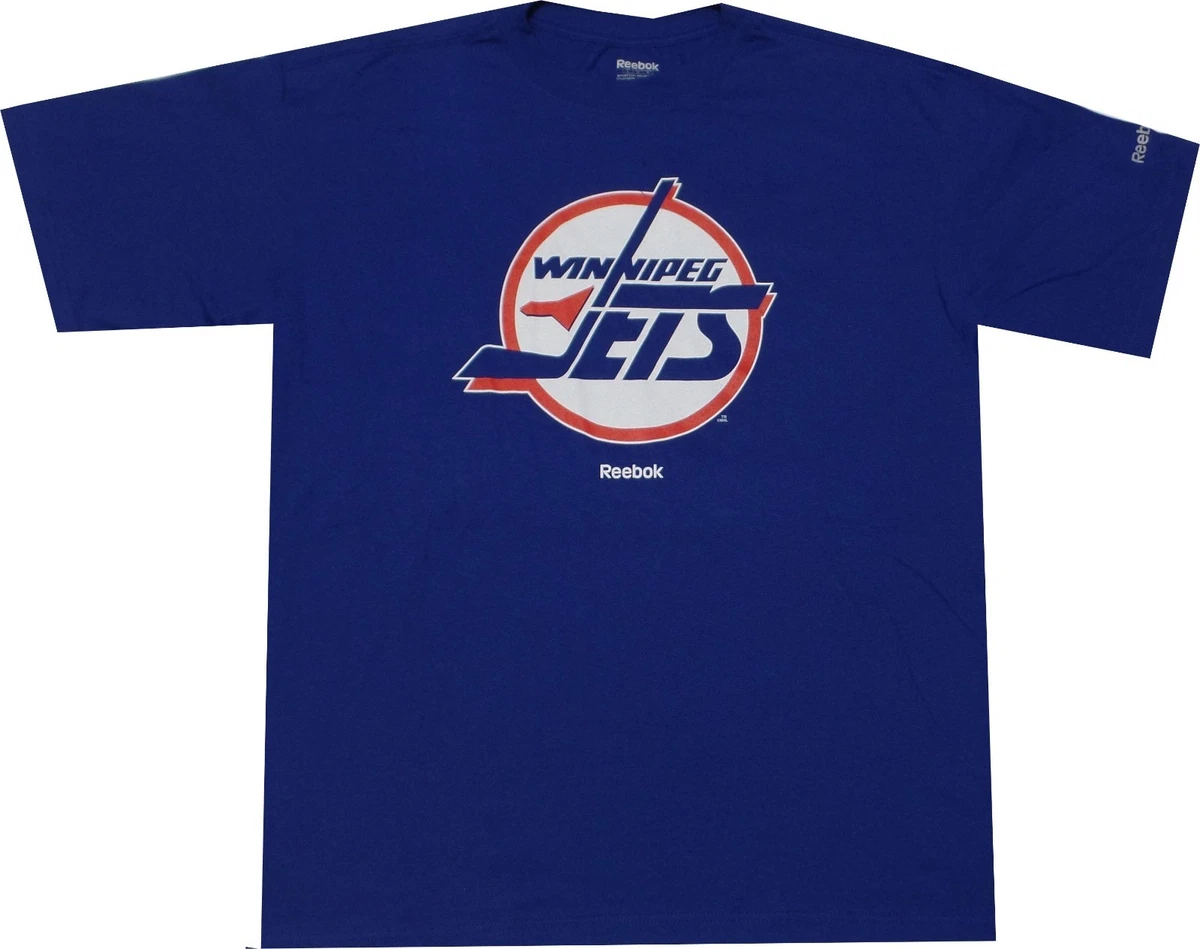 Winnipeg Jets Reebok Throwback Vintage Pro Style Oversized T Shirt Closeout