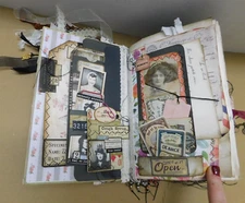 Junk Journal Handmade Chunky Vintage Style Handmade Hardcover /Ephemera Biege