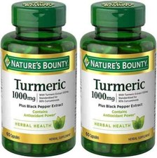2 Pack Turmeric Extract with BioPerine 1000 mg High Potency 120 Capsules 2x60 
