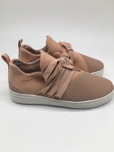 Madden Girl Shoes Lace Up Cool Flat Sneakers Size 4 Francer Blus Blush #5 - 第 1/7 張圖片