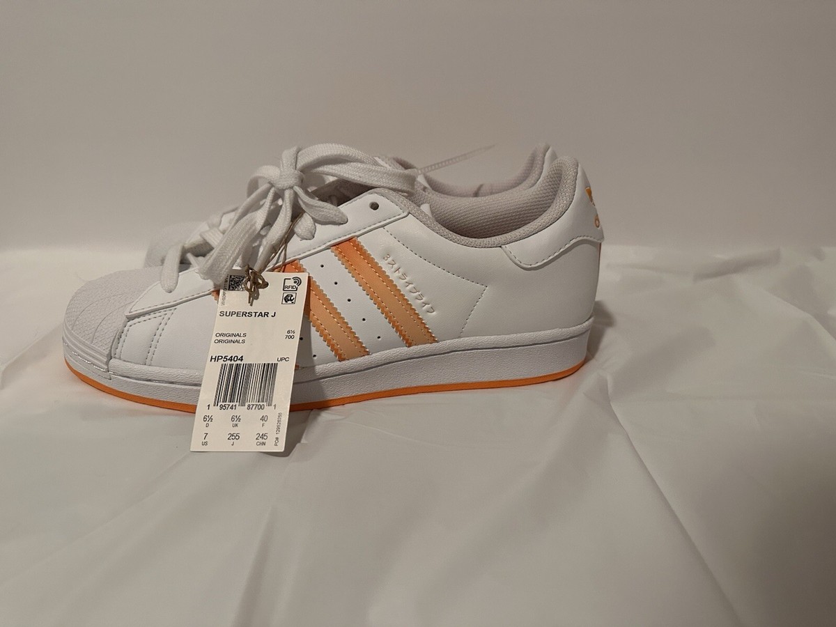 Size Adidas Superstar J White for sale online