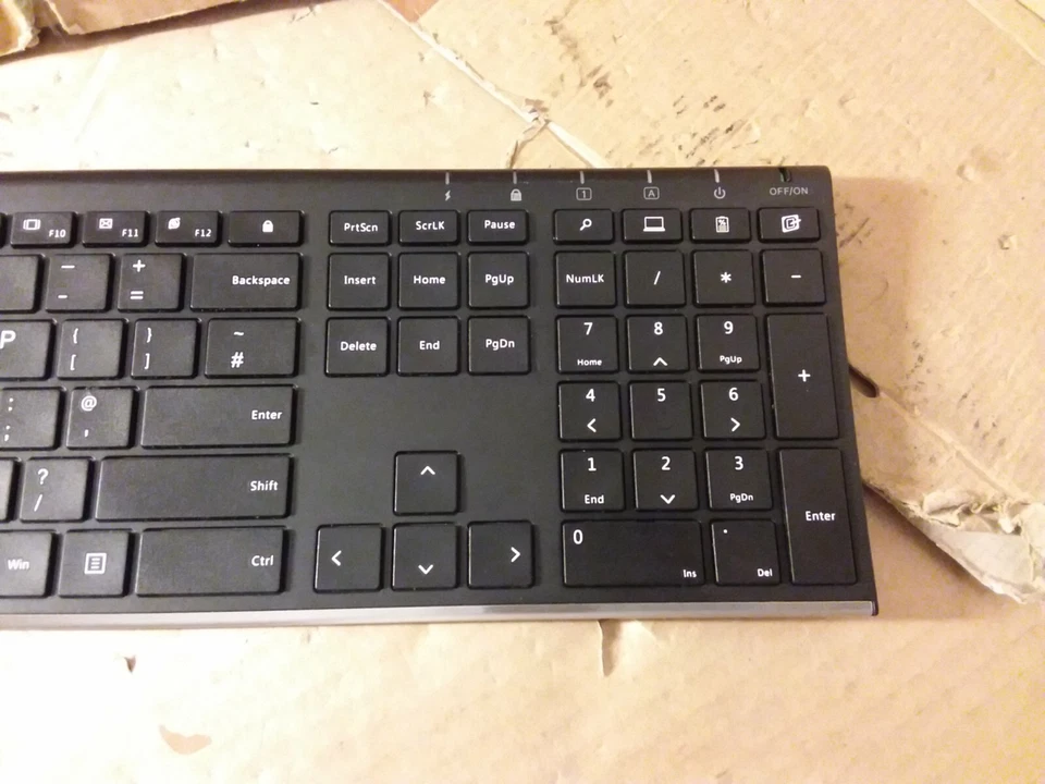 ARTECK HW192 Universal Stainless Steel 2.4G USB Wireless Keyboard No Receiver - Image 2 of 4