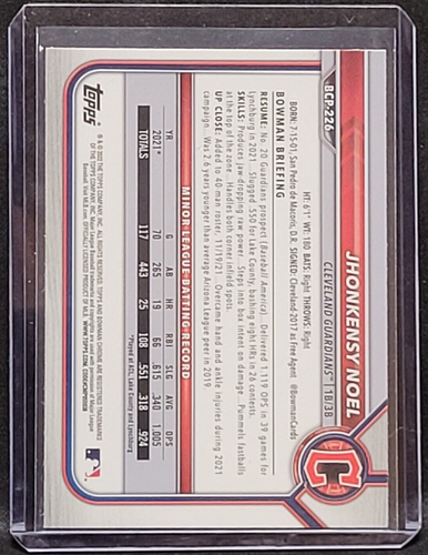 2022 Bowman Chrome Jhonkensy Noel Mega Box MOJO Refractor Prospect #BCP-226 - Picture 2 of 2
