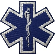 Star of Life Patch Bügeleisen Nähen Sanitäter Medizin EMS Erste Hilfe besticktes Abzeichen