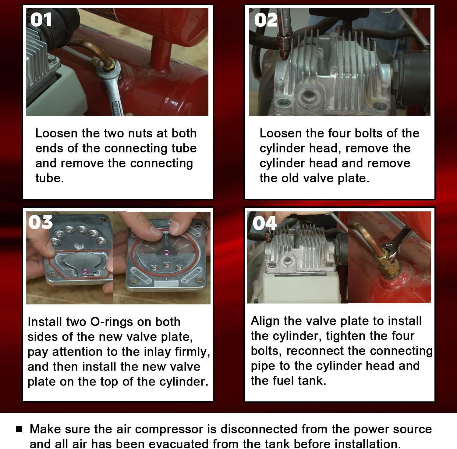 ZAC0032 Compressor Valve Plate Assembly Fit for Craftsman De walt Porter Cable