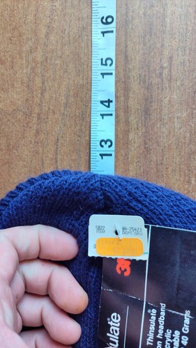 Vintage Unisex 3M Thinsulate Winter Hat Thermal Insulation Warm Beannie Blue USA - Picture 7 of 16
