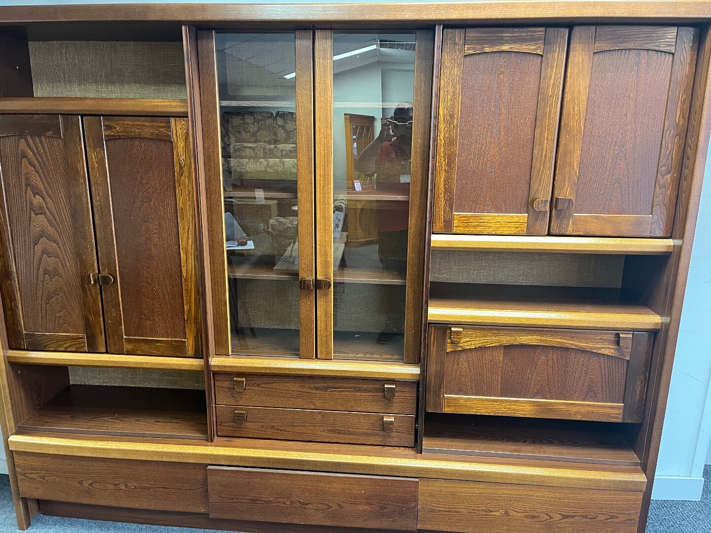 Dark Wood Wall Unit CS S94 eBay
