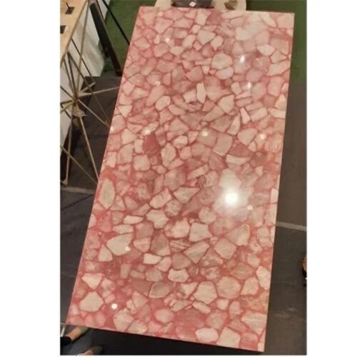 Elegant Rose Quartz Dining Table, Cafeteria Bar Table, Dining Room Furniture - Picture 2 of 5
