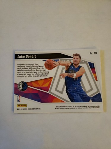 2019-20 Panini Mosaic Give And Go Luka Doncic - Picture 2 of 2
