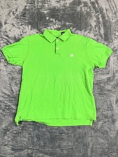 Chaps Mens Green Polo Shirt Medium Cotton Short Sleeve Casual Classic Fit
