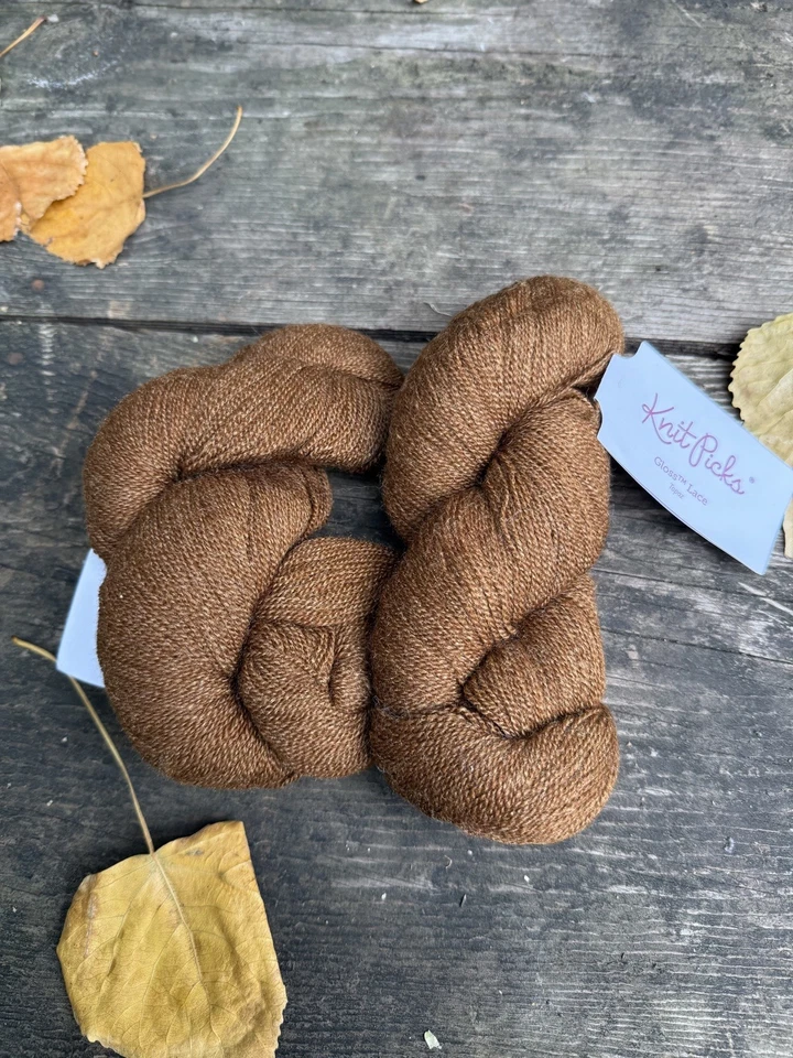 Hilo de encaje brillante 70 % merino 30 % seda dos 50 g/440 yardas en topacio lote # 7097 Foto 2 de 2