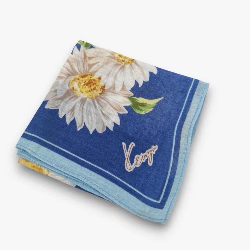 Винтажный платок Kenzo причудливый цветочный шейный платок квадратный 17x17 - Изображение 4 из 4