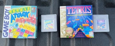 Tetris & Tetris Attack GameBoy Classic Complete CIB w/ Protectors Near Mint Lot