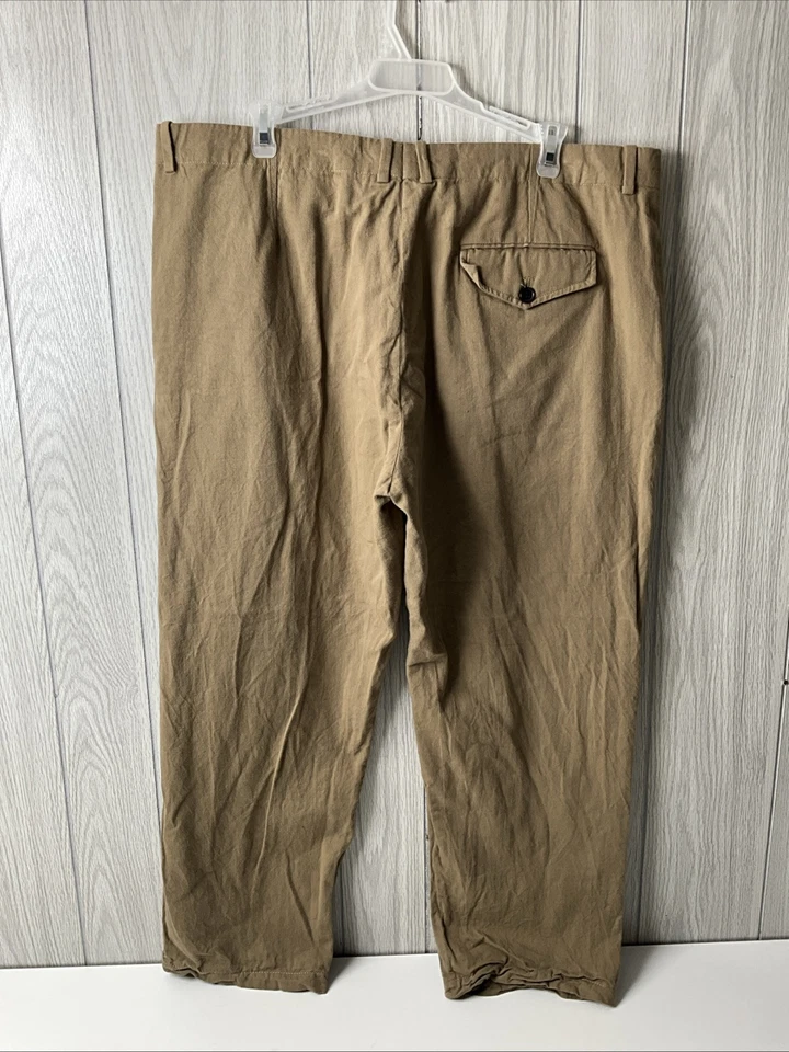 BILLY REID Casual Pants Khaki/Tan Wool & Cotton Blend Made in USA SIZE 38 - Image 3 of 4