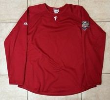 Philadelphia Phillies 2009 World Series Pullover Majestic Sweatshirt Mens 2XL