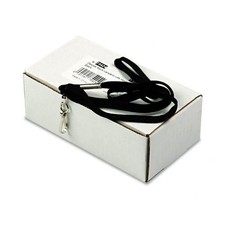 Advantus Deluxe Neck Lanyard With Hook For Badges - Black 75424 