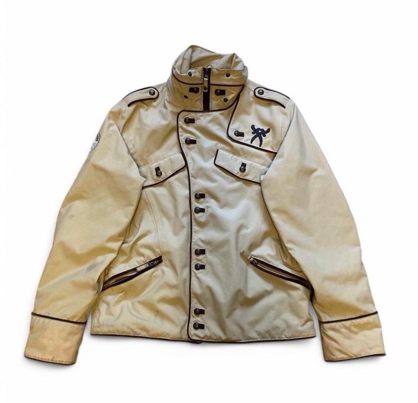 Cream & black vintage bomber jacket