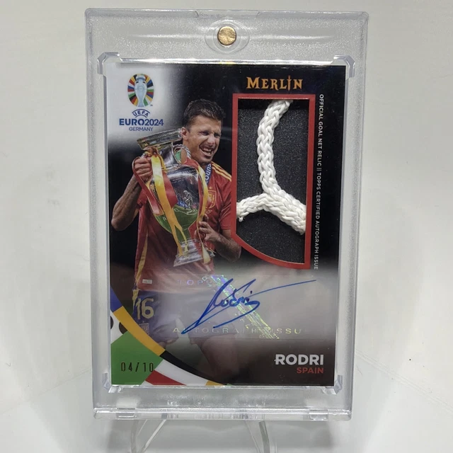 Topps UEFA Euro 2024 Rodri Final Goal Net Relic Auto Black 04/10 SEALED