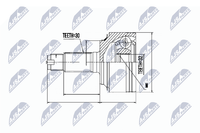 Gelenksatz Antriebswelle NTY NPZ-HD-058 FüR Honda Accord CR 5 3 8 CU Tourer CW