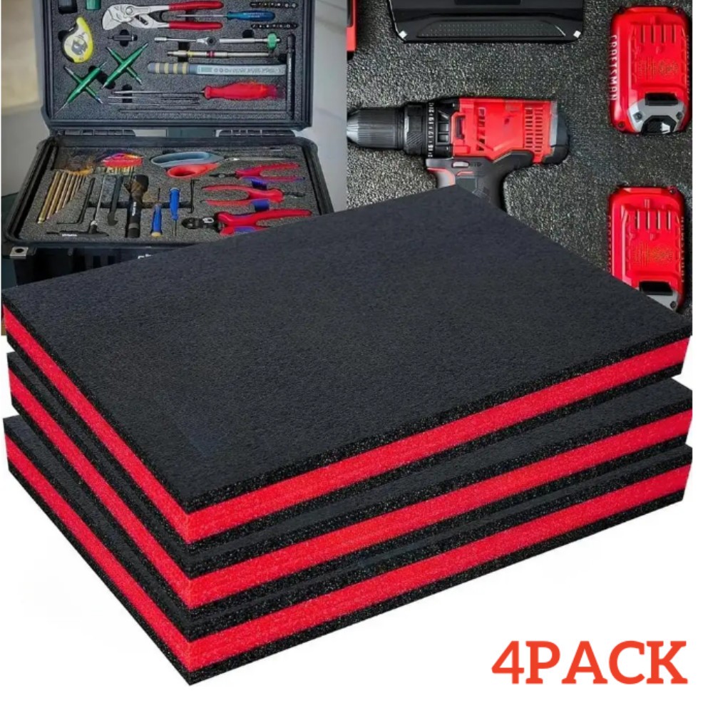 4PCS Tool Box Foam Inserts Tool Shadow Foams Inserts for Toolbox Hard Case Cases