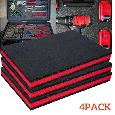 AHG 4PCS Tool Box Foam Inserts Tool Shadow Foams Inserts for Toolbox Hard Case Cases