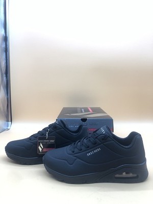 Skechers Womens Uno Stand On Air 73690 Black Running Shoes Sneakers Size 8.5 W *