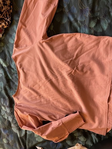Zara Salmon Pink Blouse Women Size 12 - Picture 7 of 9