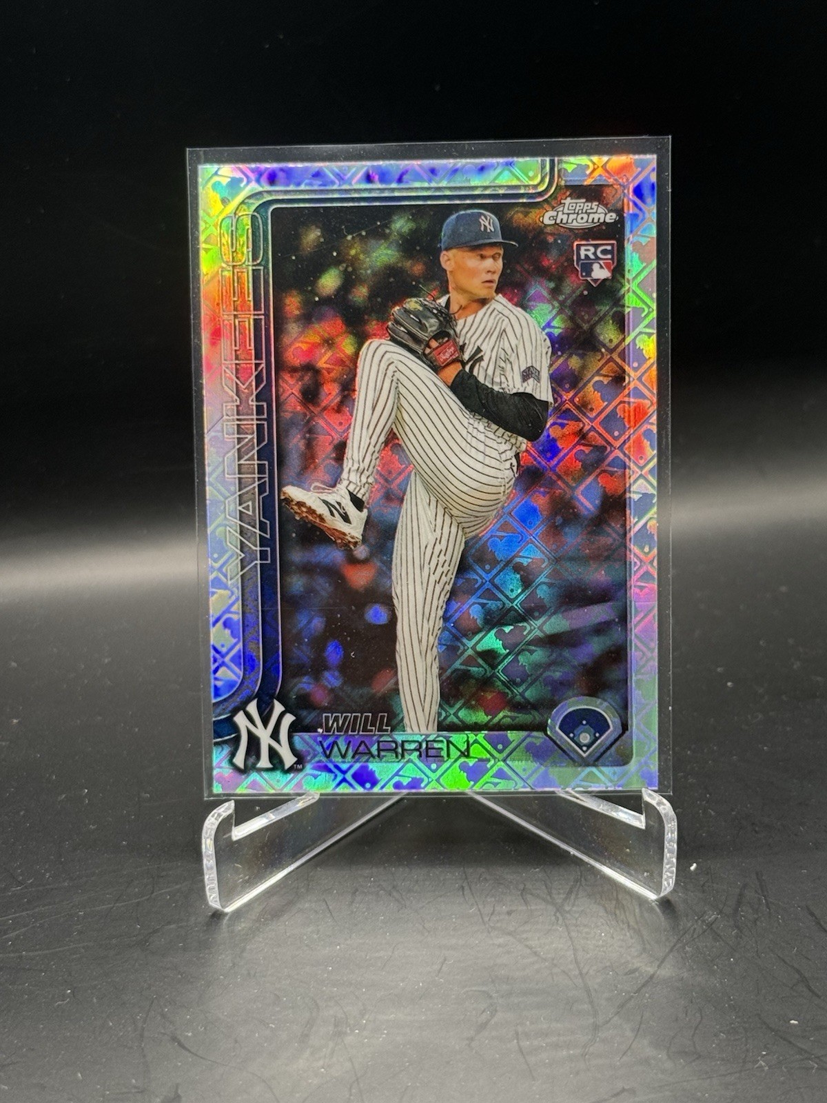 2025 Topps Chrome Logofractor #81 Will Warren  (RC) - Yankees
