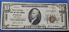 1929 $10 Passaic New Jersey National Note Charter #12205