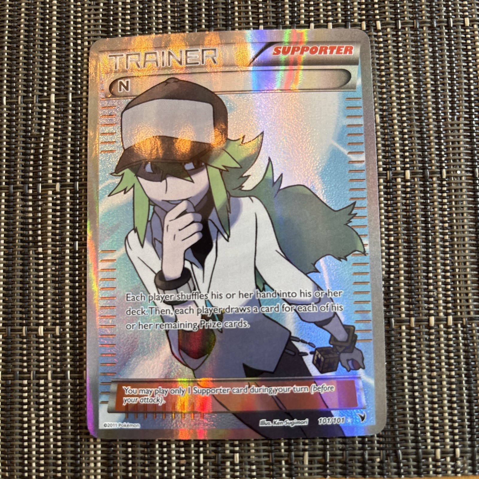 Pokémon TCG N Trainer Ultra Rare Full Art Holo 101/101 Noble Victories 2011