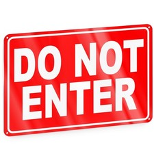 Do Not Enter Sign 8x12 Inch Reflective Aluminum No Entry Pre-Drilled