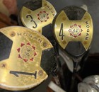 VTG Burton Brown Leather Golf Bag-MINT COND MadeinUSA 11 Clubs Picturd Rainguard — photo 3