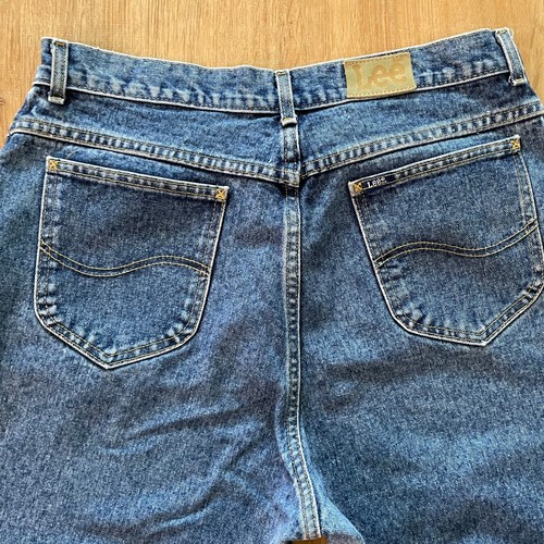 VTG 80s Lee Mom High Waist Jeans Medium Wash USA Union Tag size 16 - Picture 10 of 11