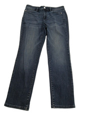 J Jill Denim Blue Jeans Authentic Fit Size 10 Slim Ankle Medium Wash Stretch