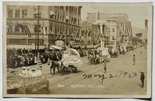Blossom Festival Parade Business Signs Yakima WA Washington 1913 RPPC Postcard