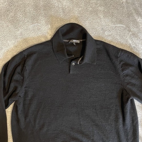 Murano 100% Merinowolle weich schwarz Kragen Herren Pullover Sweater "Hinweise lesen" - Bild 6 von 8