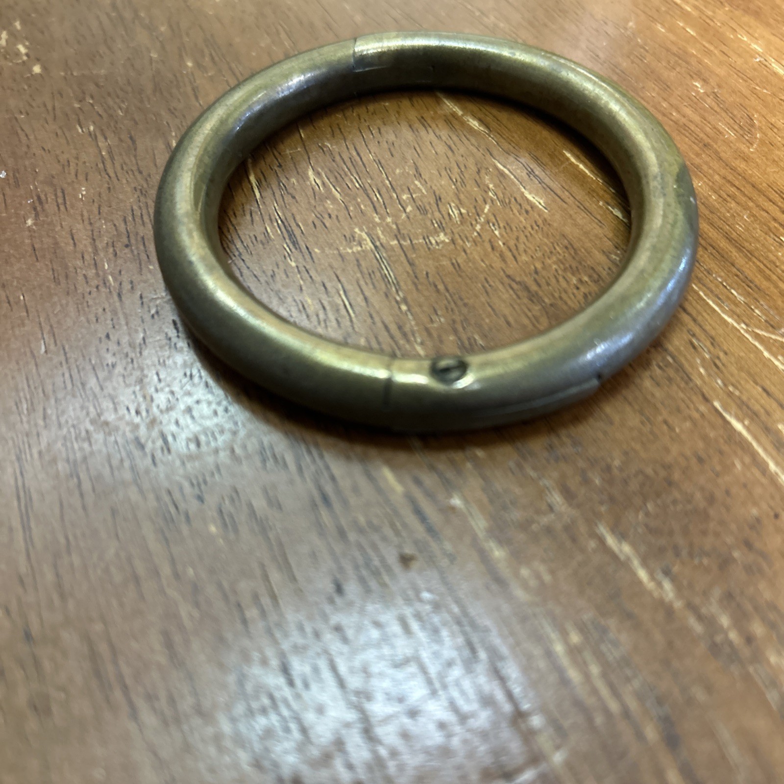Vintage Solid Brass Heavy Bangle - image 2