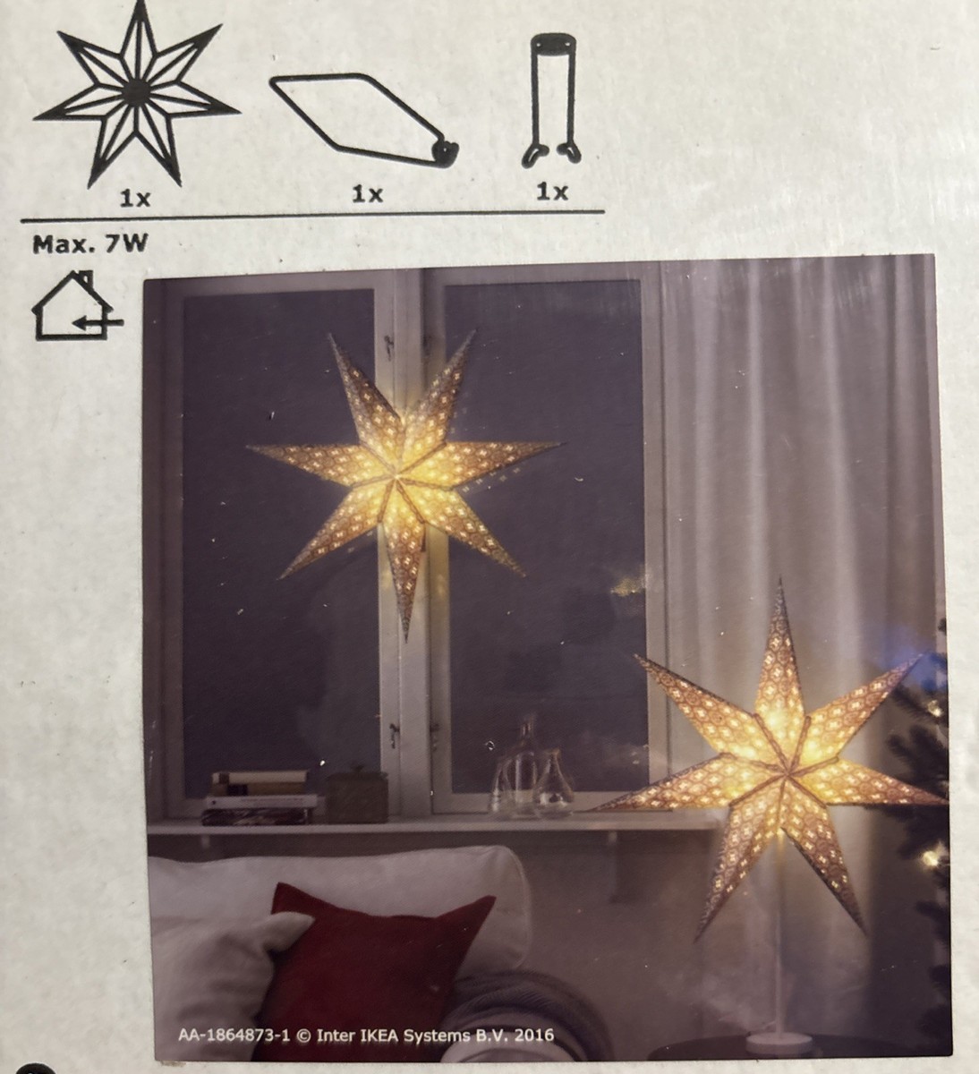 IKEA STRALA 803.663.40 STAR LIGHT, Shade Only , Cord Sold Seperate, NEW / SEALED