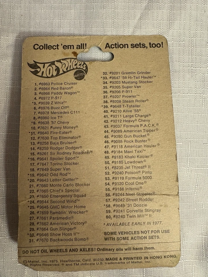 B16 Mattel Hot Wheels Flying Colors Orange TwinMill II No. 60 in Blister Pack - Image 2 of 2