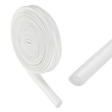 Insulation Cable Protector, 9.8Ft-9mm High TEMP Fiberglass Sleeve White