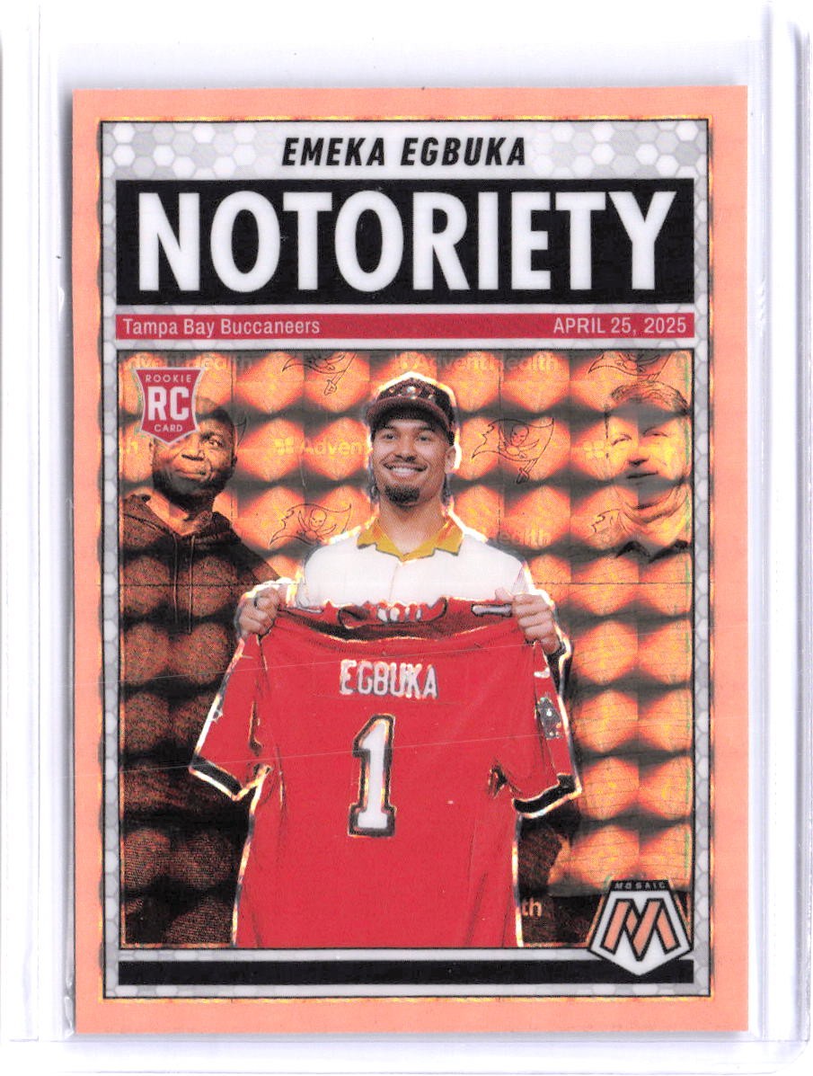 Emeka Egbuka 2025 Panini Mosaic #16 Notoriety Mosaic Buccaneers