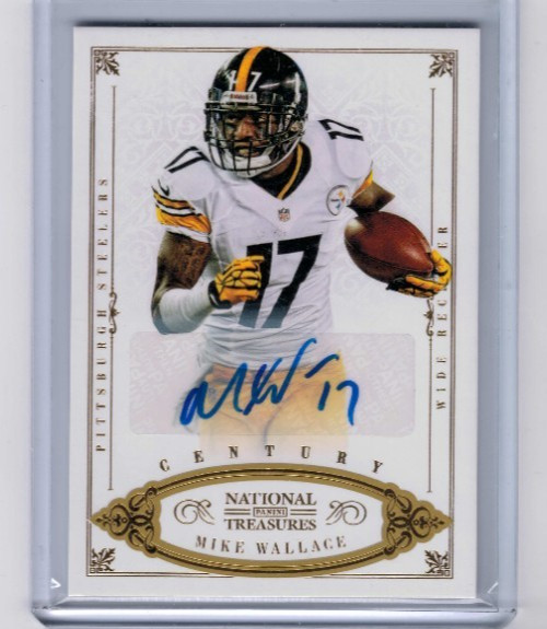 2012 Panini National Treasures Mike Wallace Century Auto #'ed 07/25