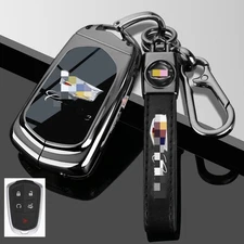Remote Key Fob Cover Case for Cadillac CT4 CT5 ATS XT5 XT6 Shell with Key Holder